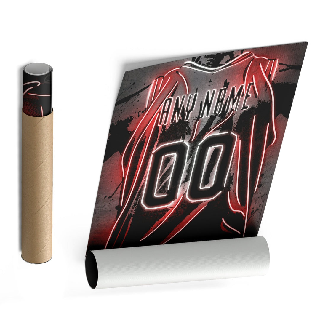 Chicago Bulls Custom Jersey Canvas | Neon Wall Art - CanvasNeon