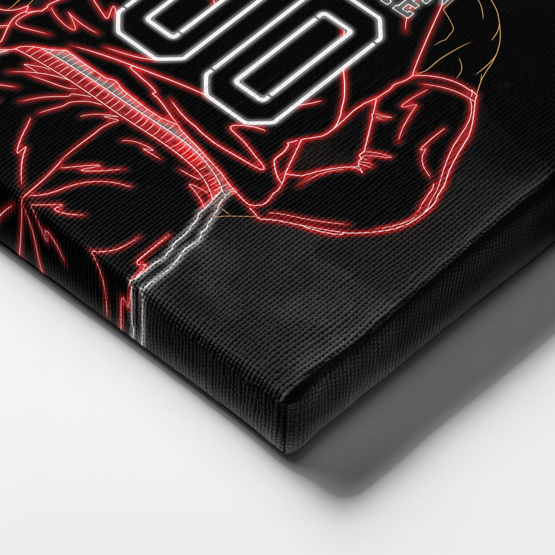 Chicago Bulls Personalized Jersey Canvas | Neon Wall Art - CanvasNeon