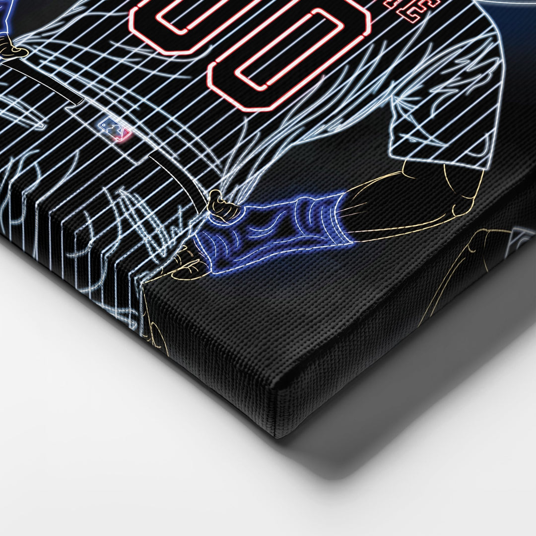 Chicago Cubs Personalized Jersey Canvas | Neon Wall Art - CanvasNeon
