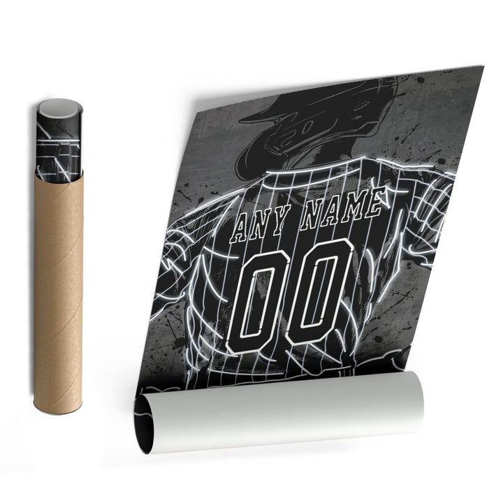 Chicago White Sox Custom Jersey Canvas | Neon Wall Art - CanvasNeon