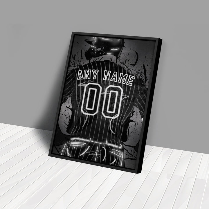 Chicago White Sox Custom Jersey Canvas | Neon Wall Art - CanvasNeon