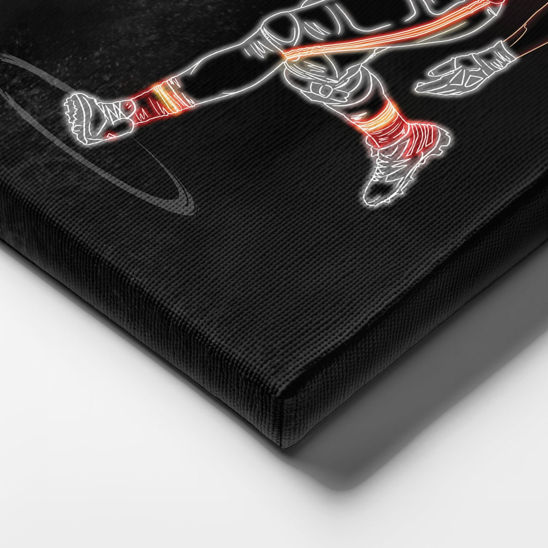 Chris Jones Neon Canvas Art | Chiefs Wall Decor - CanvasNeon