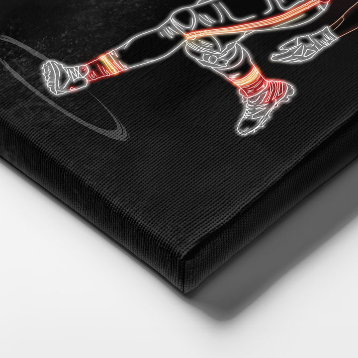 Chris Jones Neon Canvas Art | Chiefs Wall Decor - CanvasNeon