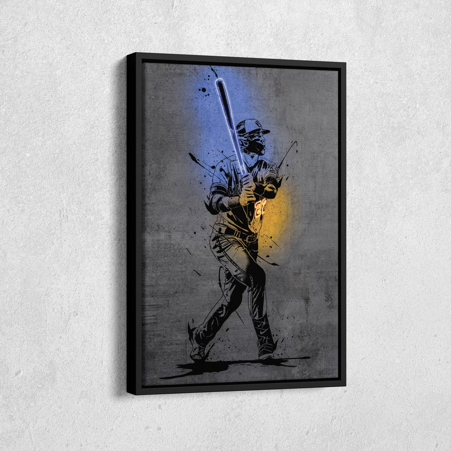 Christian Yelich Neon Canvas Art | Modern Wall Decor for Brewers Fans - CanvasNeon