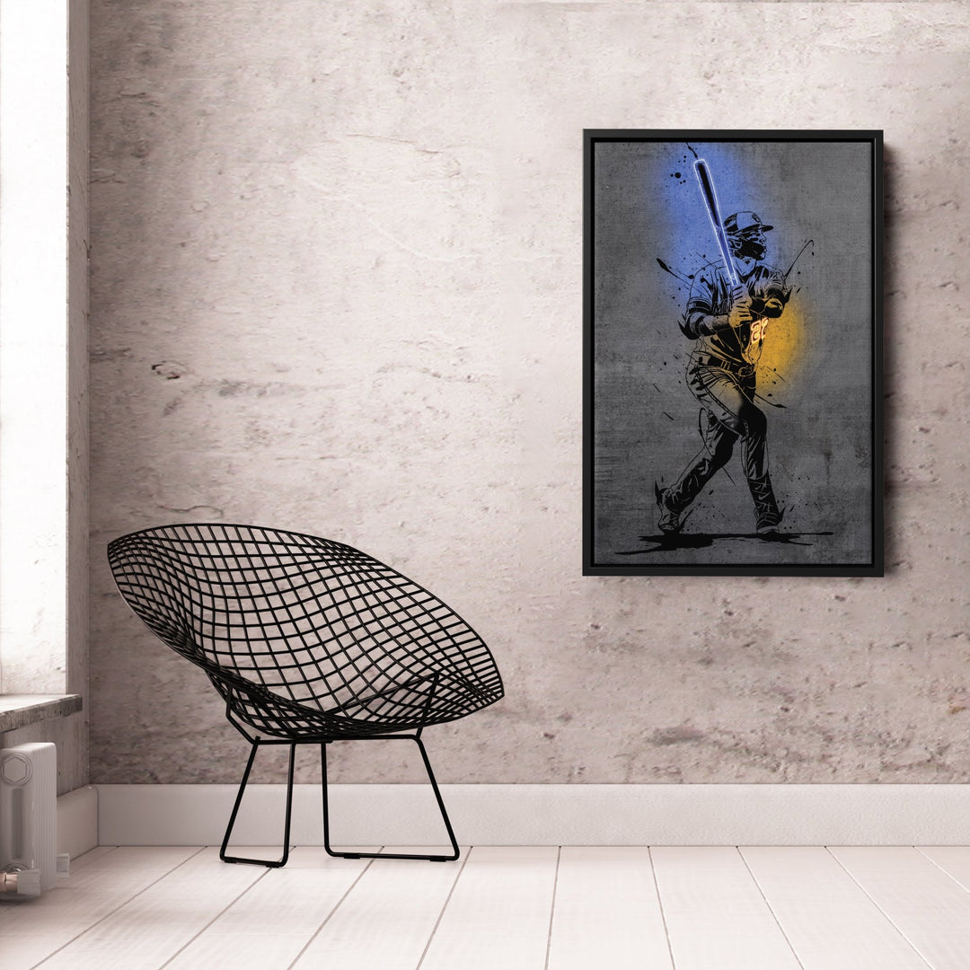 Christian Yelich Neon Canvas Art | Modern Wall Decor for Brewers Fans - CanvasNeon