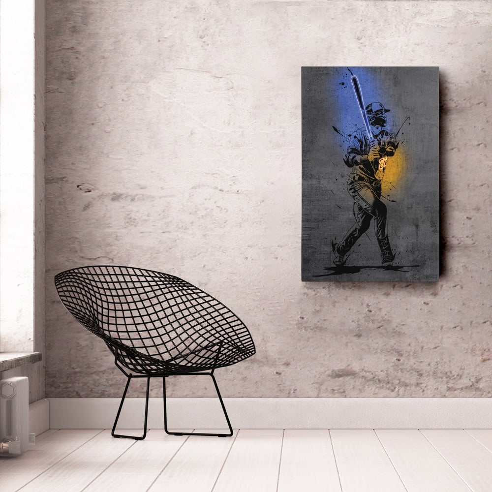 Christian Yelich Neon Canvas Art | Modern Wall Decor for Brewers Fans - CanvasNeon