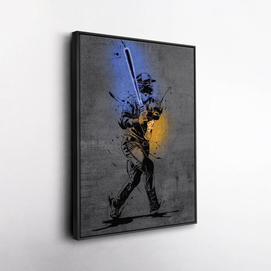 Christian Yelich Neon Canvas Art | Modern Wall Decor for Brewers Fans - CanvasNeon