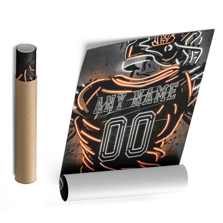Cincinnati Bengals Custom Jersey Canvas | Neon Wall Art - CanvasNeon