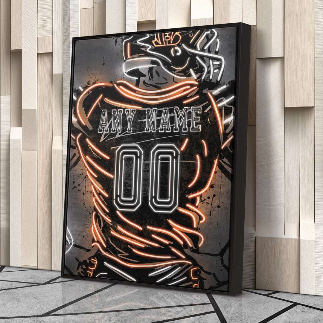 Cincinnati Bengals Custom Jersey Canvas | Neon Wall Art - CanvasNeon