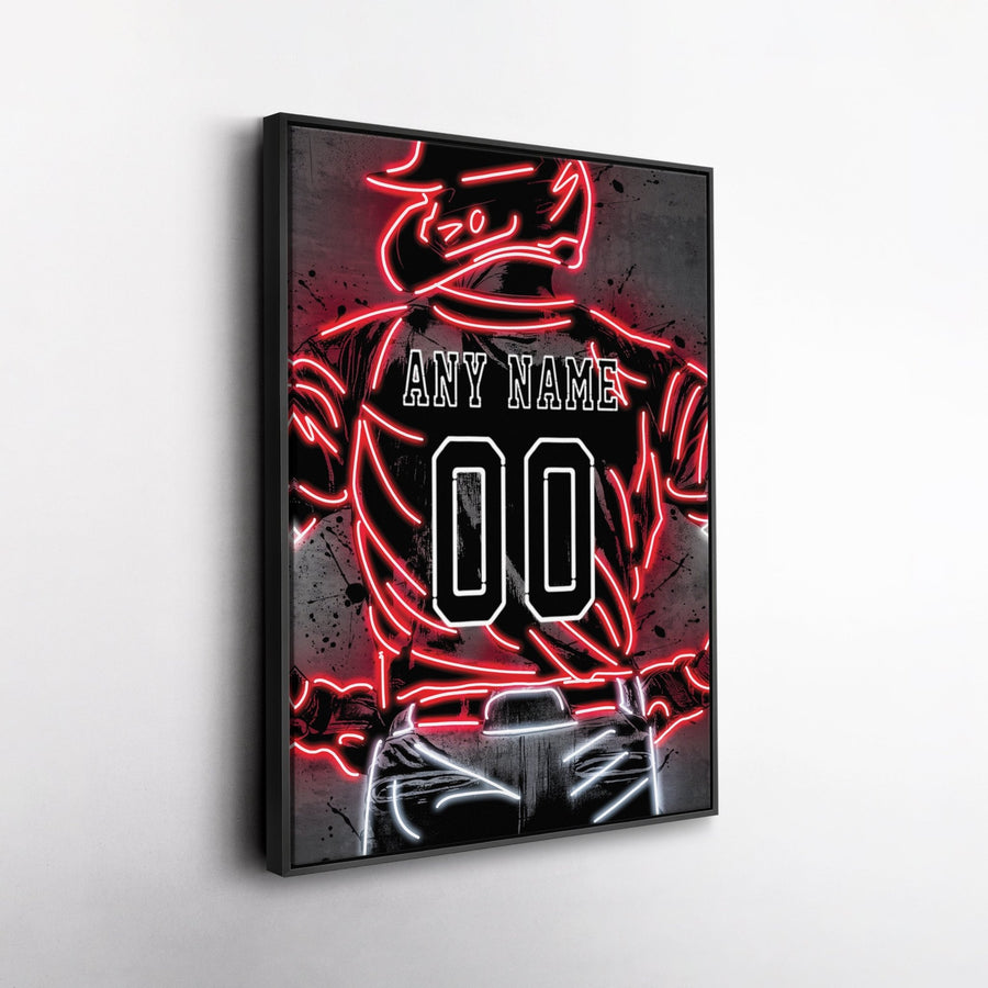 Cincinnati Reds Custom Jersey Canvas | Neon Wall Art - CanvasNeon