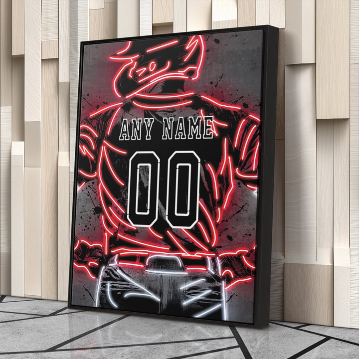Cincinnati Reds Custom Jersey Canvas | Neon Wall Art - CanvasNeon