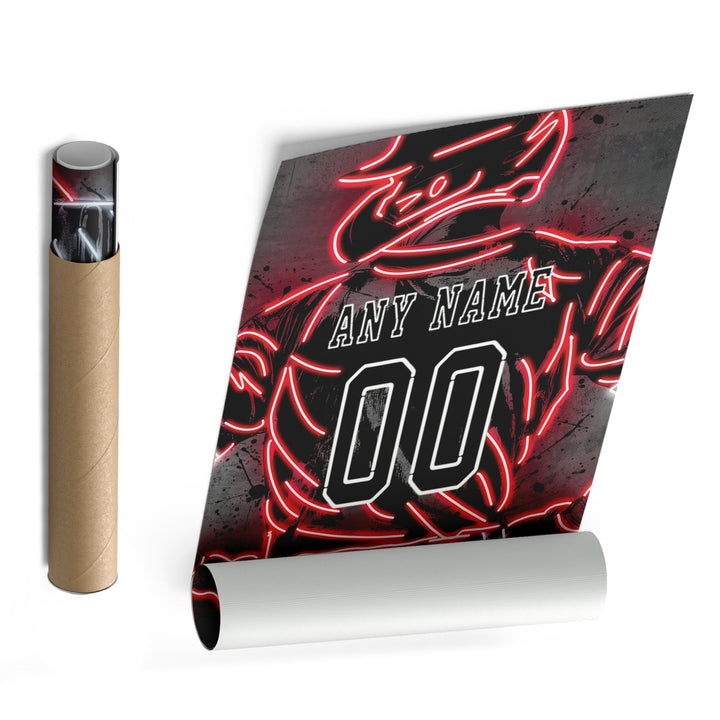 Cincinnati Reds Custom Jersey Canvas | Neon Wall Art - CanvasNeon