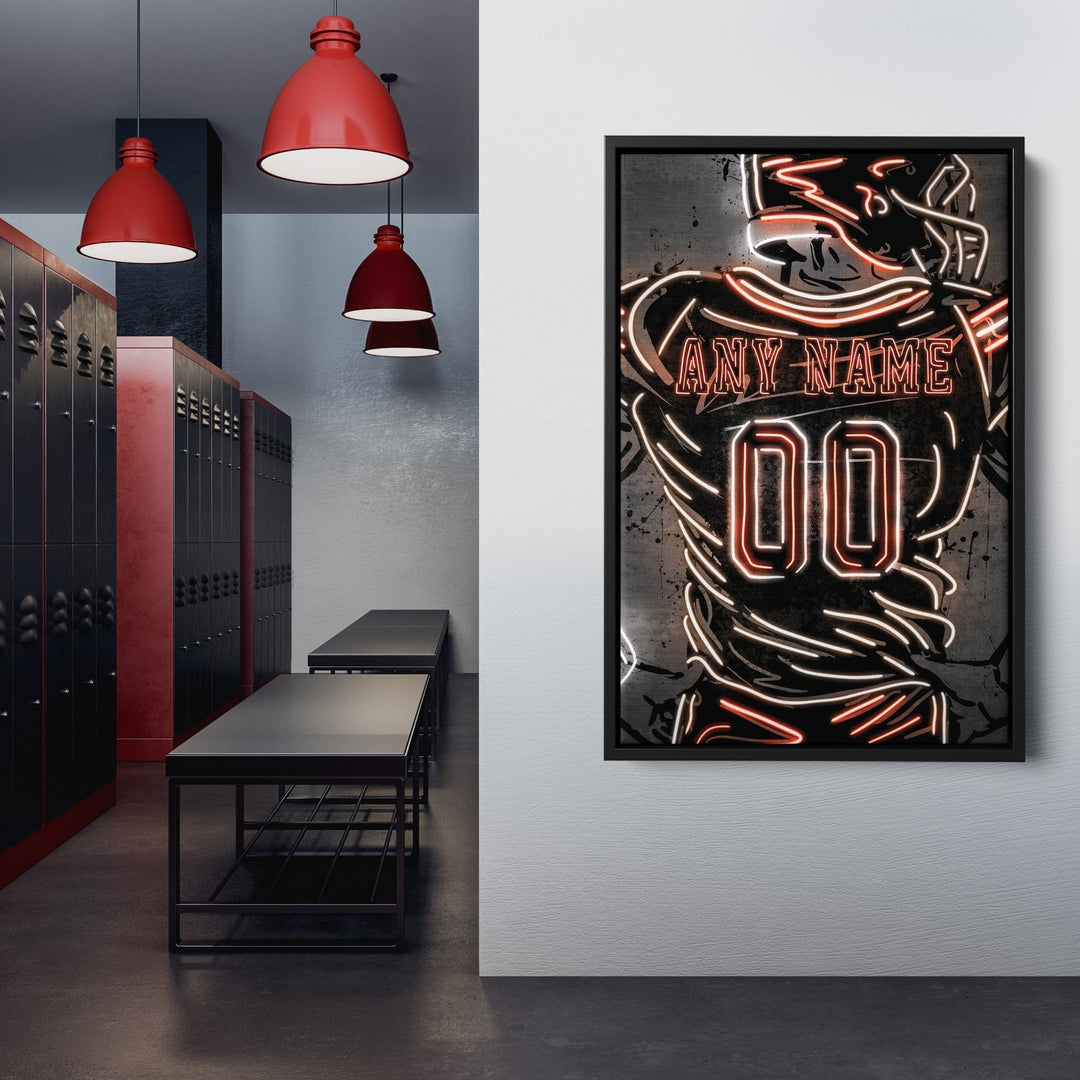 Cleveland Browns Custom Jersey Canvas | Neon Wall Art - CanvasNeon