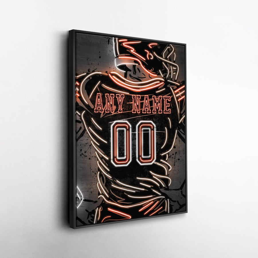 Cleveland Browns Custom Jersey Canvas | Neon Wall Art - CanvasNeon