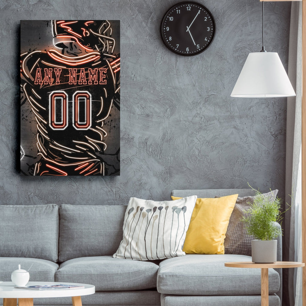 Cleveland Browns Custom Jersey Canvas | Neon Wall Art - CanvasNeon