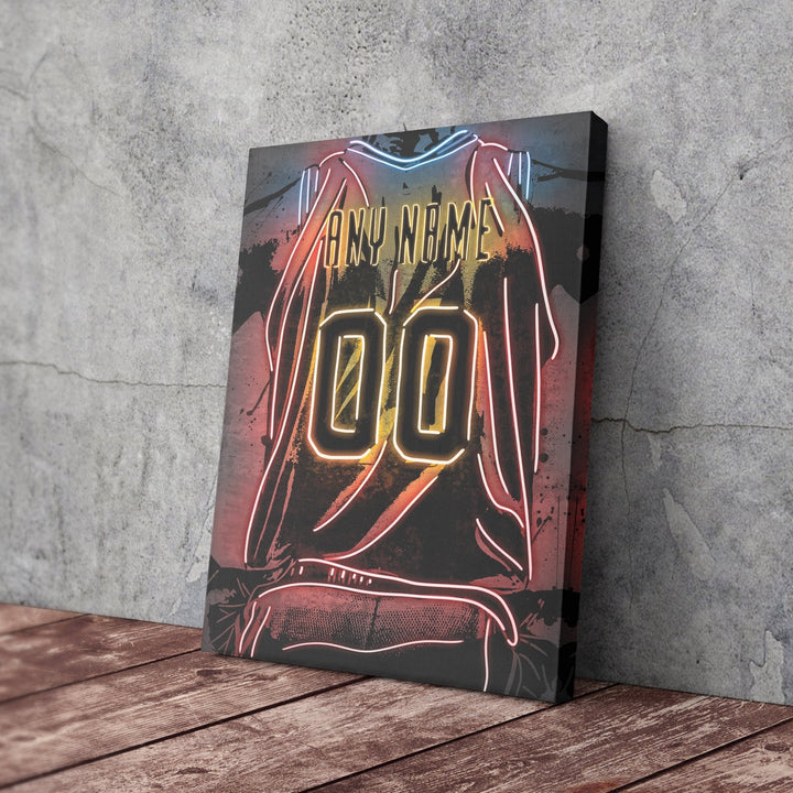 Cleveland Cavaliers Custom Jersey Canvas | Neon Wall Art - CanvasNeon