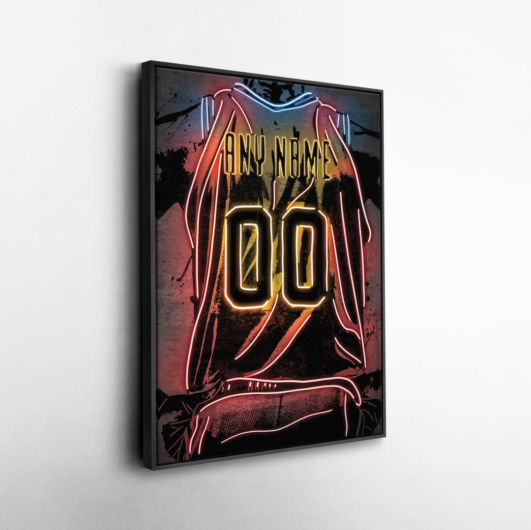 Cleveland Cavaliers Custom Jersey Canvas | Neon Wall Art - CanvasNeon
