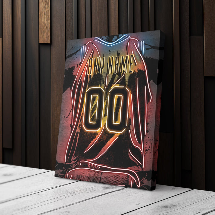 Cleveland Cavaliers Custom Jersey Canvas | Neon Wall Art - CanvasNeon
