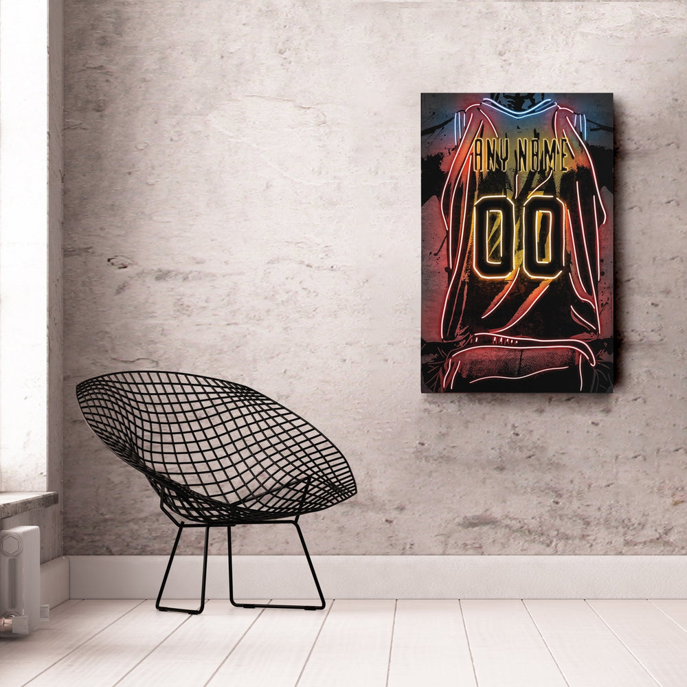 Cleveland Cavaliers Custom Jersey Canvas | Neon Wall Art - CanvasNeon