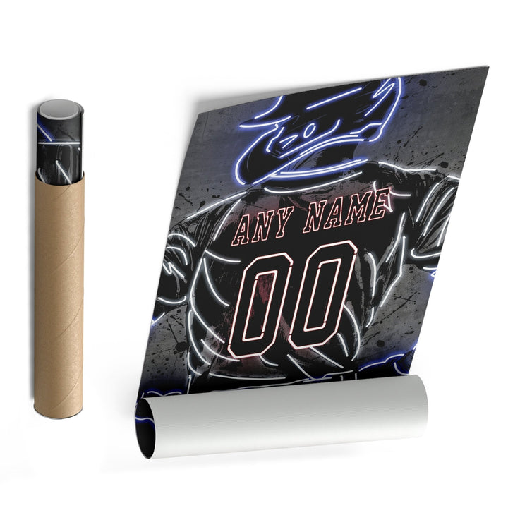 Cleveland Guardians Custom Jersey Canvas | Neon Wall Art - CanvasNeon