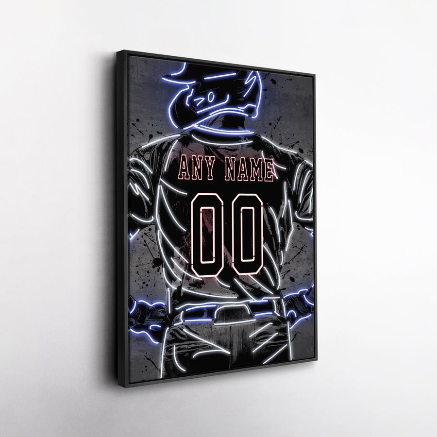 Cleveland Guardians Custom Jersey Canvas | Neon Wall Art - CanvasNeon