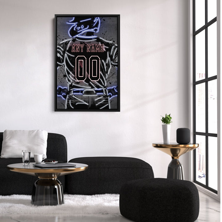 Cleveland Guardians Custom Jersey Canvas | Neon Wall Art - CanvasNeon