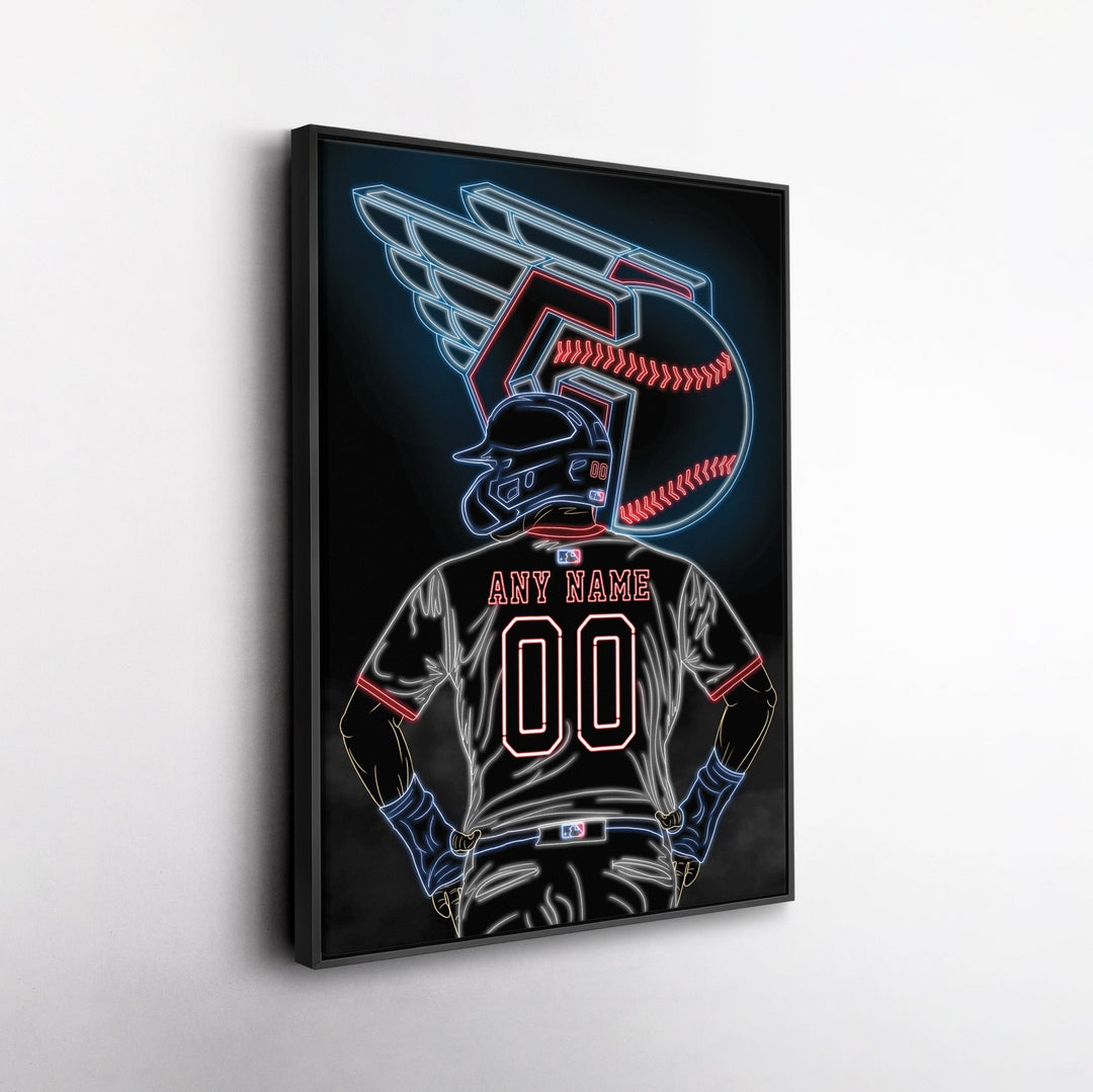 Cleveland Guardians Personalized Jersey Canvas | Neon Wall Art - CanvasNeon