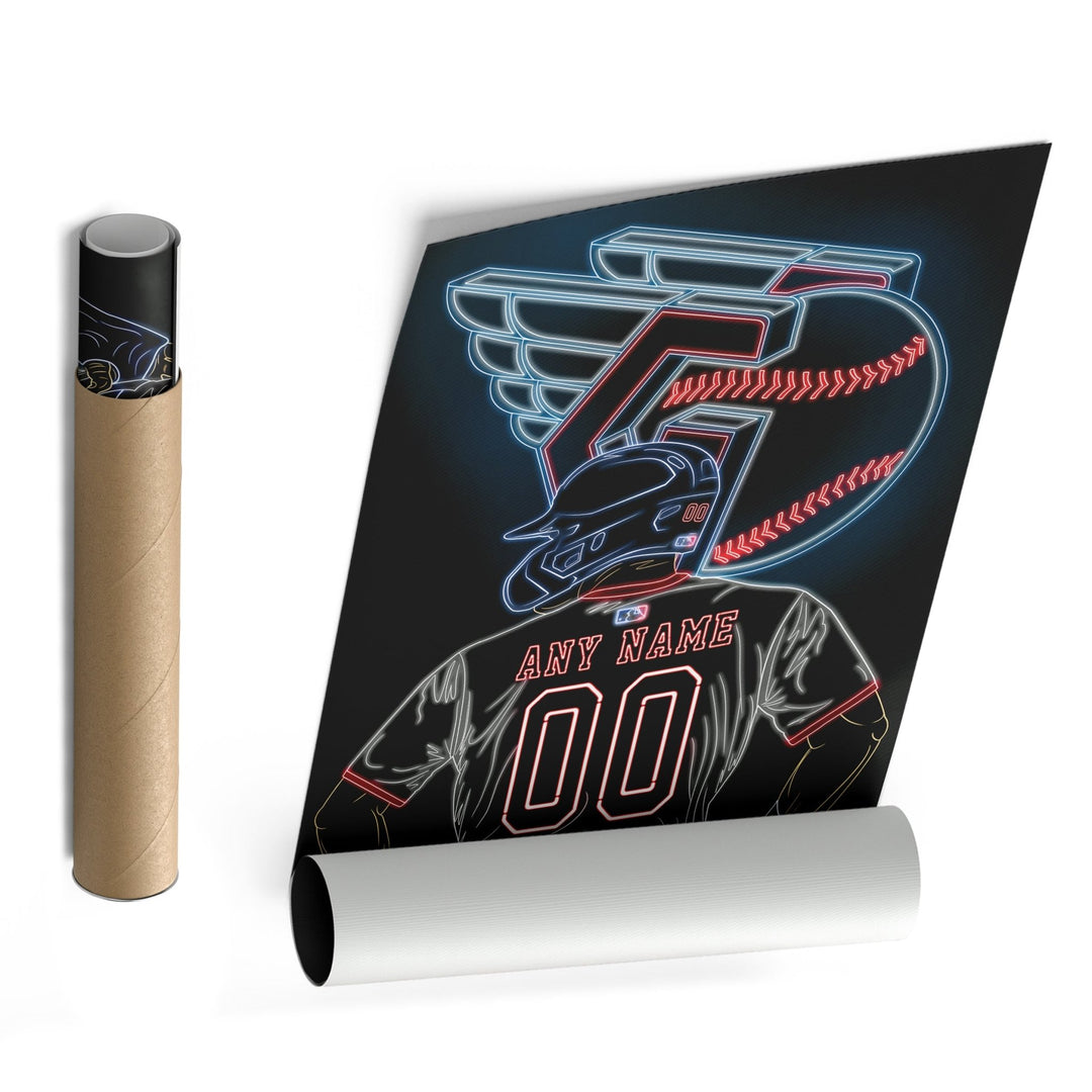Cleveland Guardians Personalized Jersey Canvas | Neon Wall Art - CanvasNeon