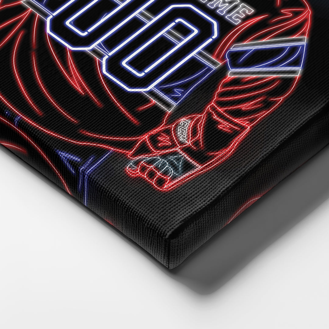 Montreal Canadiens Personalized Jersey Canvas | Neon Wall Art