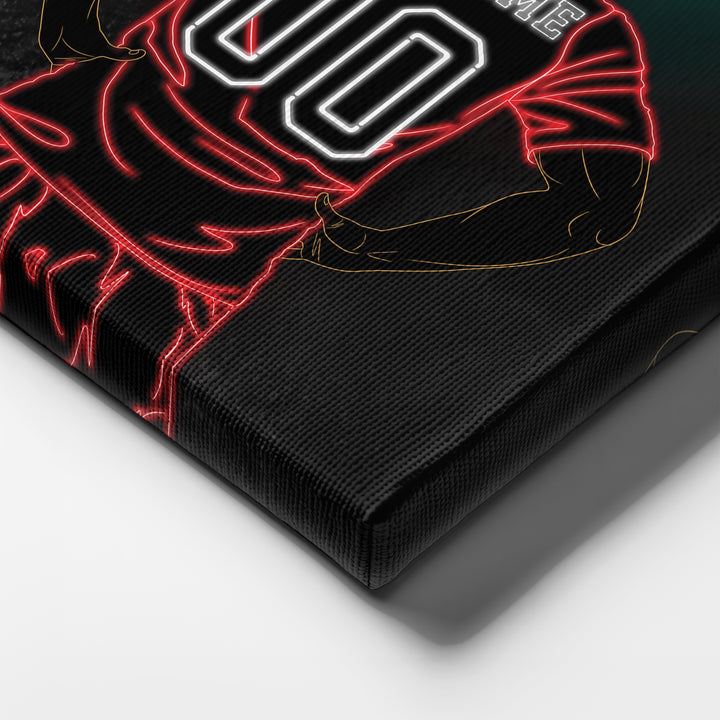 Liverpool Personalized Jersey Canvas | Neon Wall Art