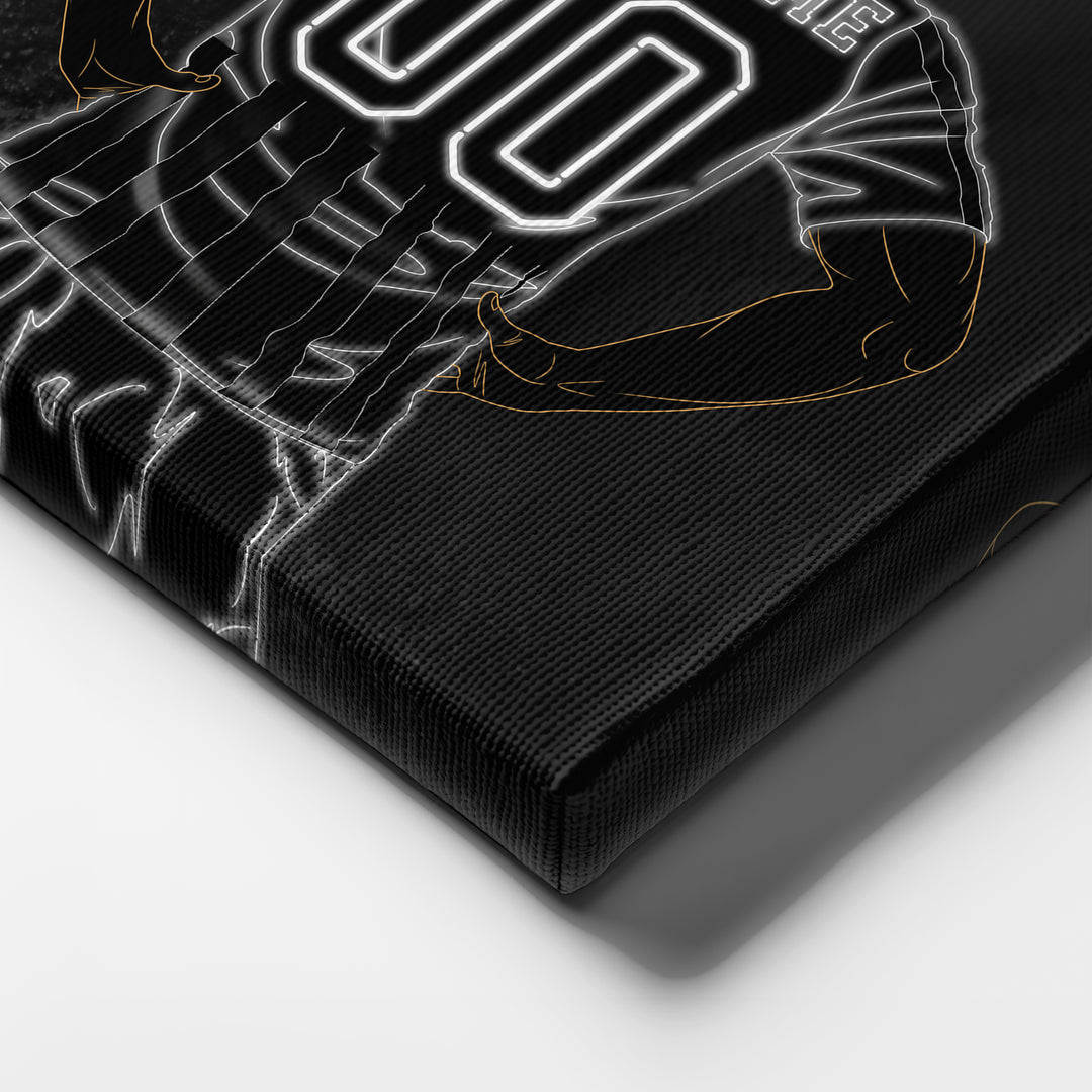 Juventus Personalized Jersey Canvas | Neon Wall Art
