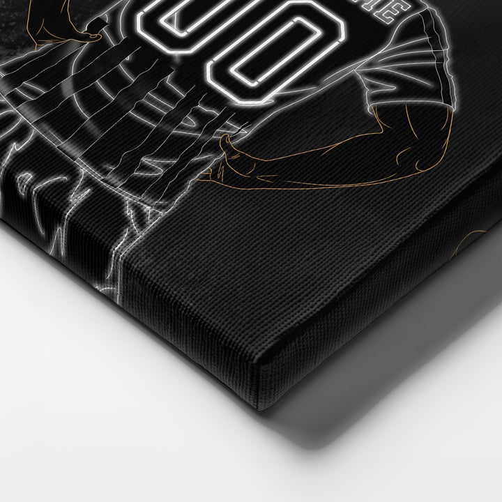 Juventus Personalized Jersey Canvas | Neon Wall Art