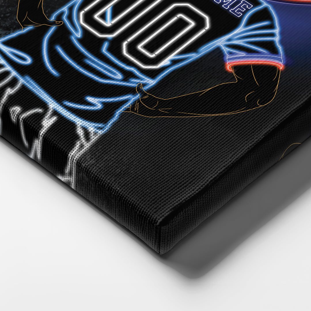 New York City FC Personalized Jersey Canvas | Neon Wall Art