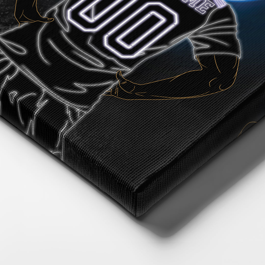 Real Madrid Personalized Jersey Canvas | Neon Wall Art