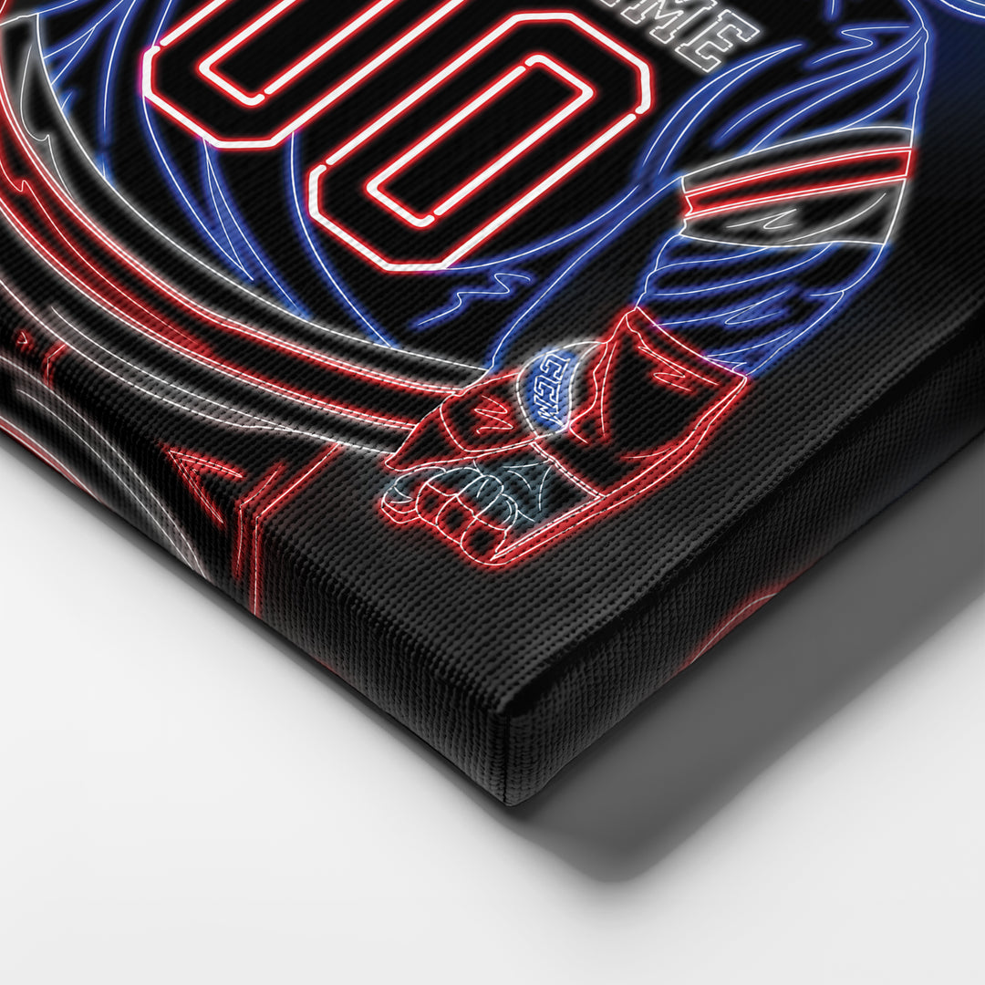 New York Rangers Personalized Jersey Canvas | Neon Wall Art