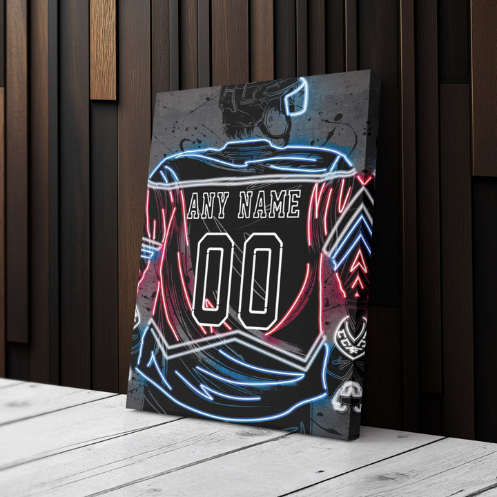 Colorado Avalanche Custom Jersey Canvas | Neon Wall Art - CanvasNeon