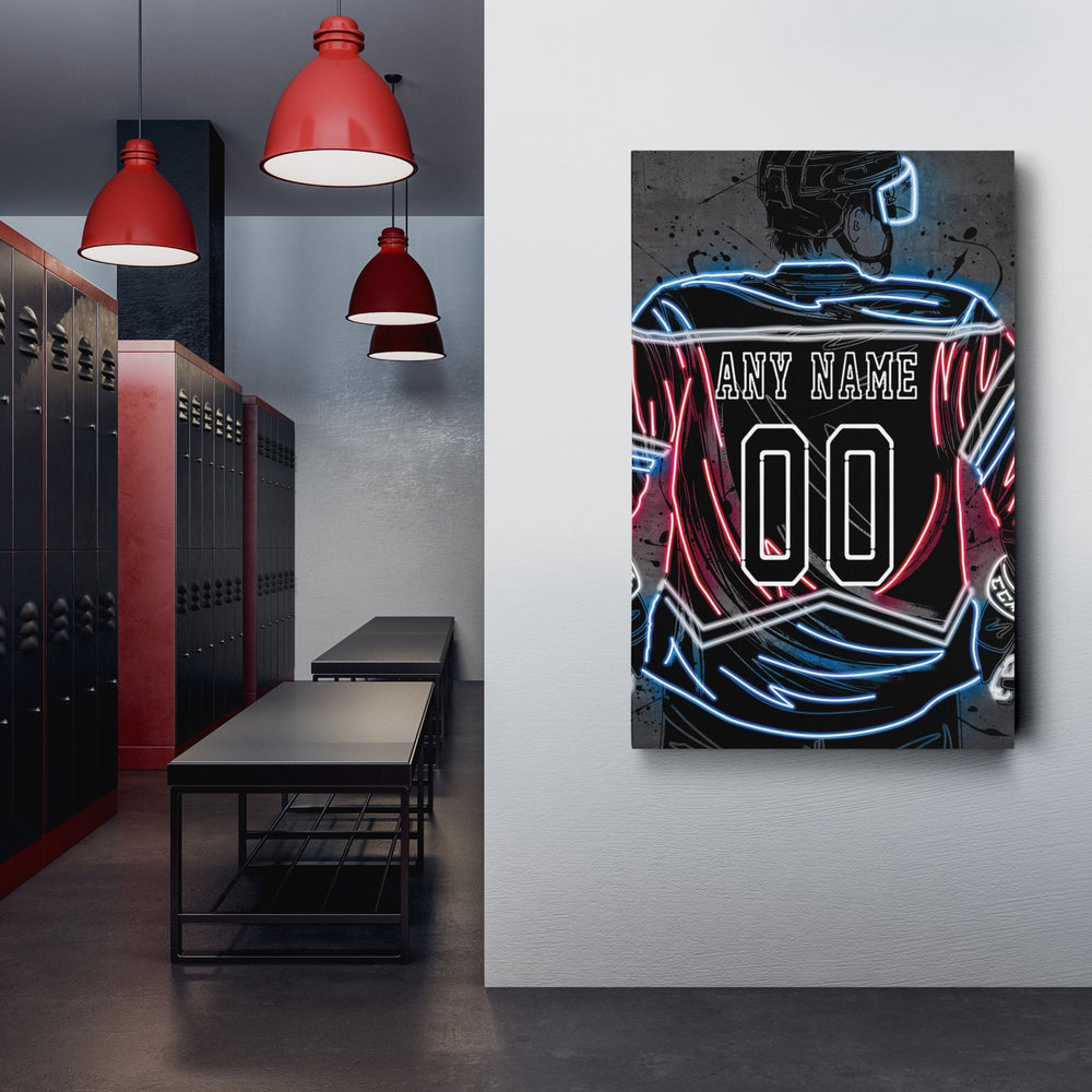 Colorado Avalanche Custom Jersey Canvas | Neon Wall Art - CanvasNeon
