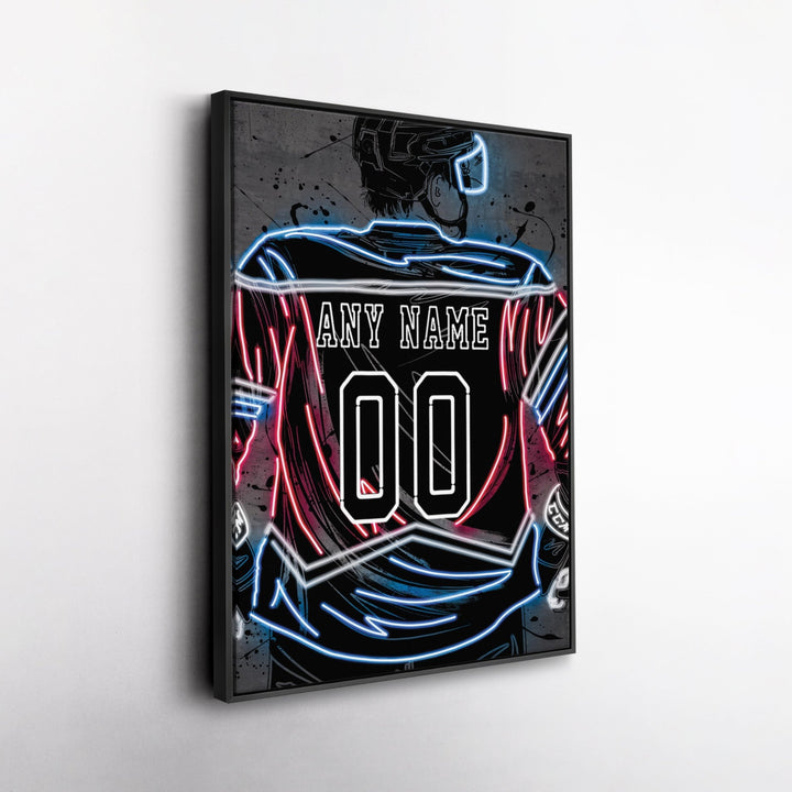 Colorado Avalanche Custom Jersey Canvas | Neon Wall Art - CanvasNeon