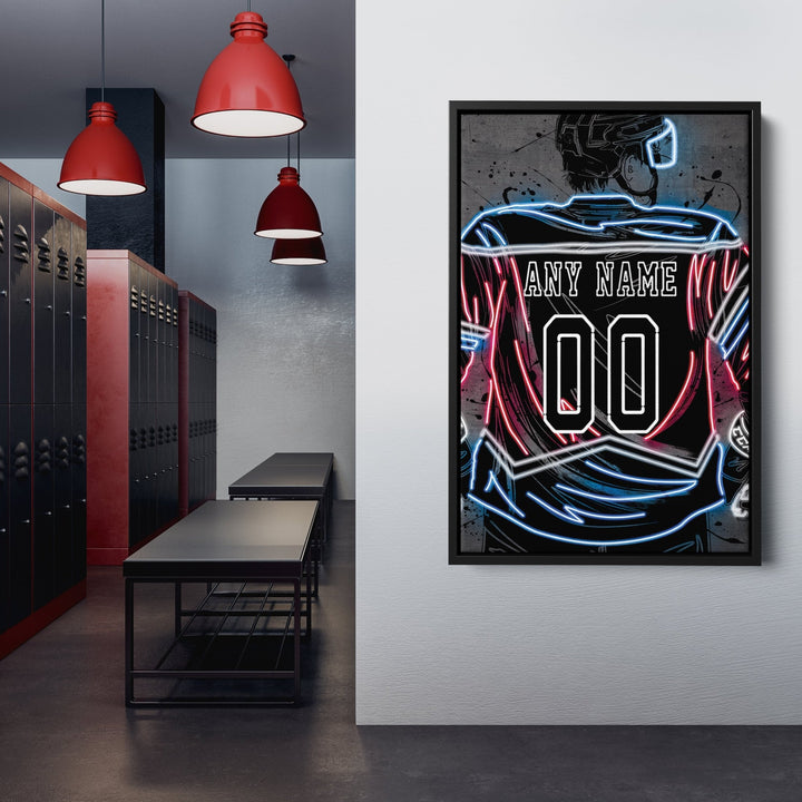 Colorado Avalanche Custom Jersey Canvas | Neon Wall Art - CanvasNeon