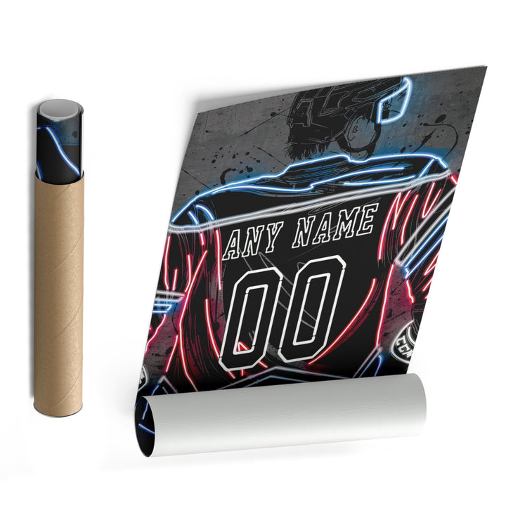 Colorado Avalanche Custom Jersey Canvas | Neon Wall Art - CanvasNeon