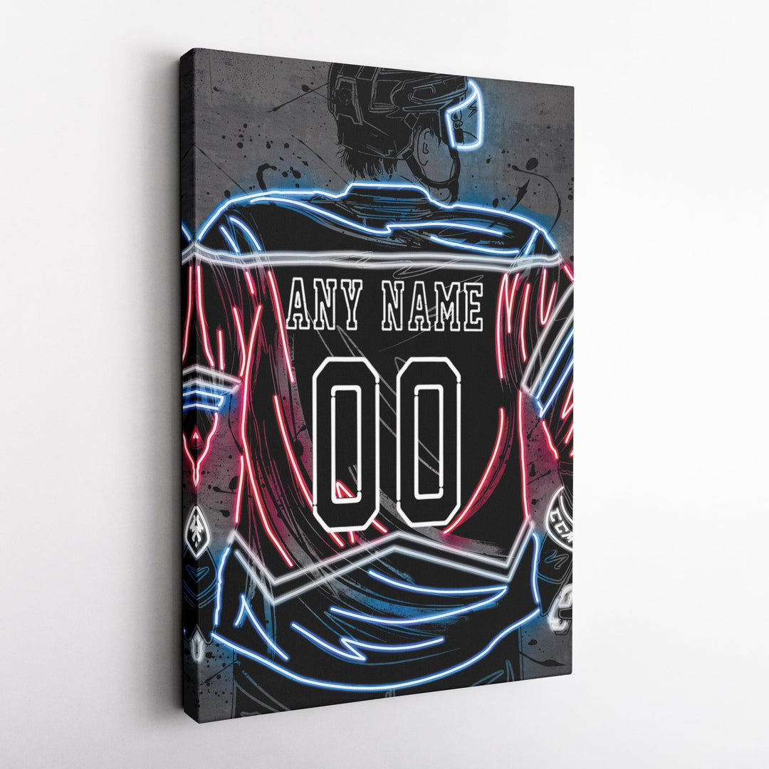 Colorado Avalanche Custom Jersey Canvas | Neon Wall Art - CanvasNeon