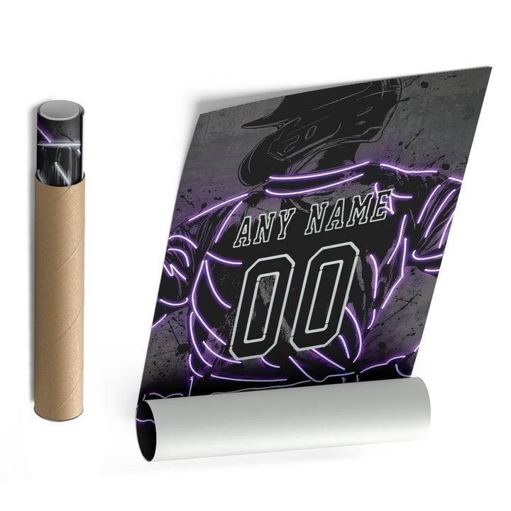 Colorado Rockies Custom Jersey Canvas | Neon Wall Art - CanvasNeon