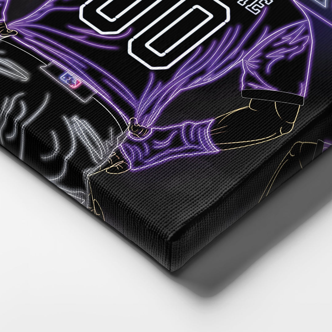 Colorado Rockies Personalized Jersey Canvas | Neon Wall Art - CanvasNeon