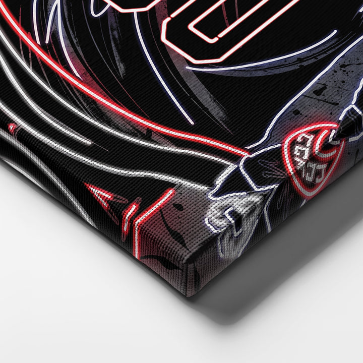 Columbus Blue Jackets Custom Jersey Canvas | Neon Wall Art - CanvasNeon