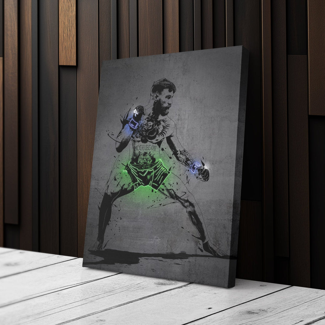 Conor McGregor Neon Canvas Art | Modern Wall Decor for UFC Fans - CanvasNeon