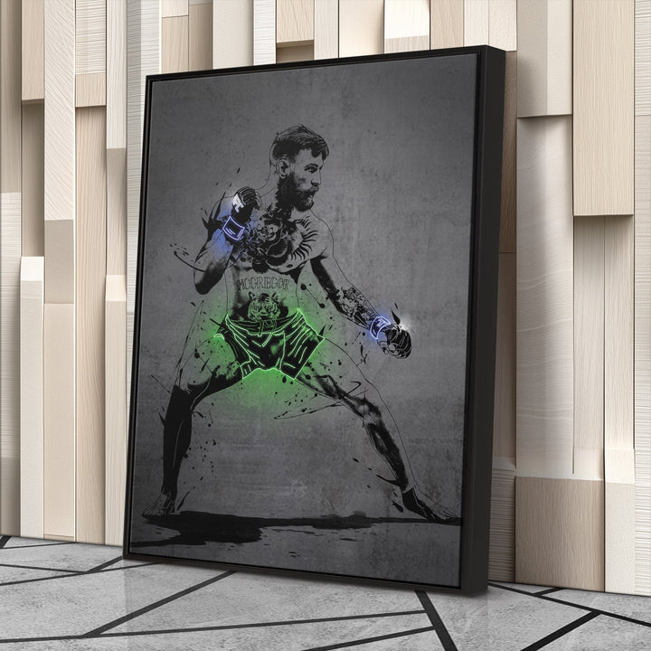 Conor McGregor Neon Canvas Art | Modern Wall Decor for UFC Fans - CanvasNeon