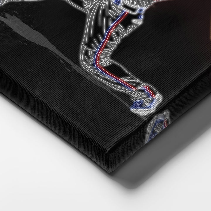 Corey Seager Neon Canvas Art | Rangers Wall Decor - CanvasNeon