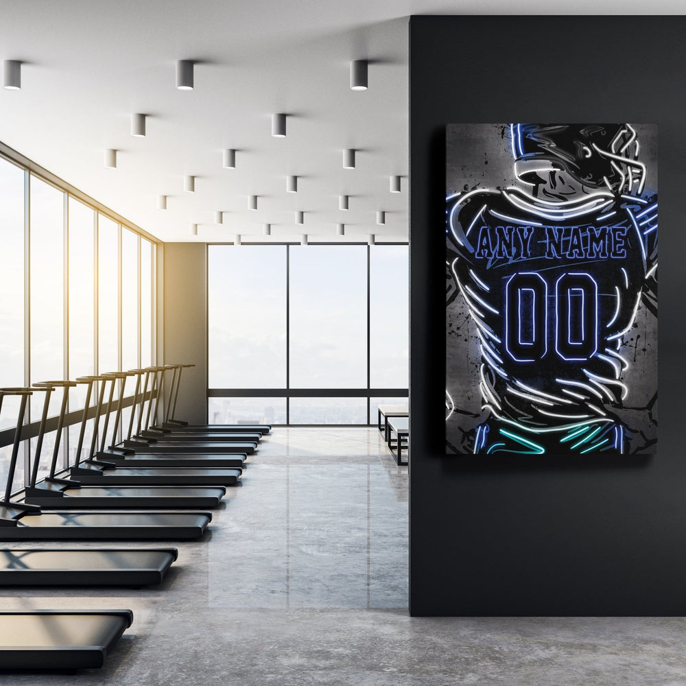 Dallas Cowboys Custom Jersey Canvas | Neon Wall Art - CanvasNeon