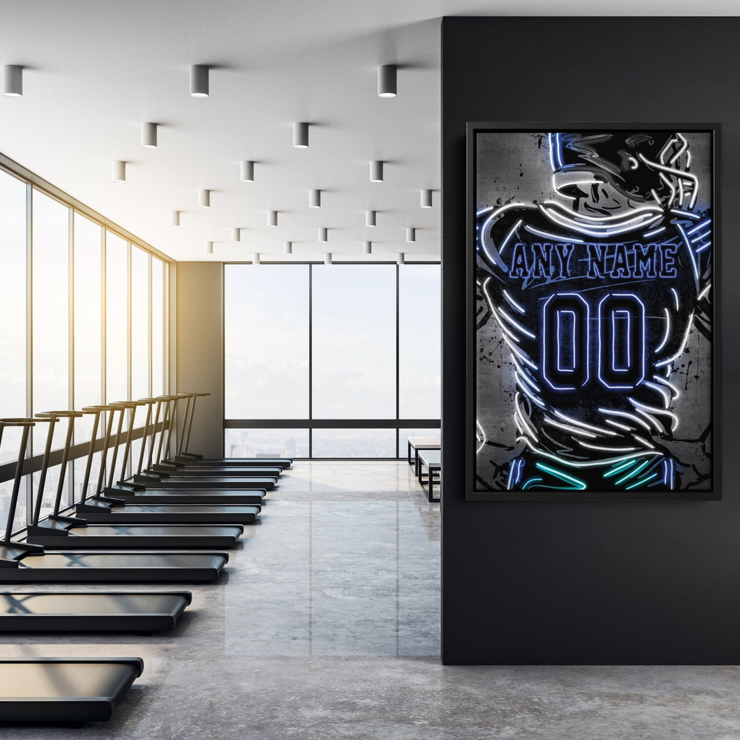Dallas Cowboys Custom Jersey Canvas | Neon Wall Art - CanvasNeon