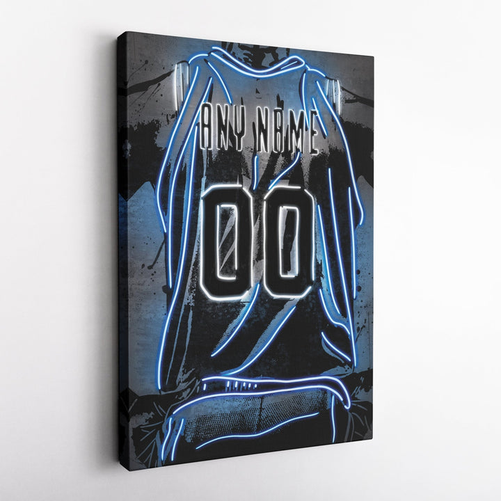 Dallas Mavericks Custom Jersey Canvas | Neon Wall Art - CanvasNeon